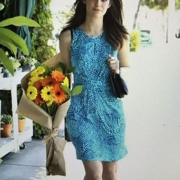 New! Banana Republic Issa London Sleeveless Dress Blue Size 12 - Picture 2 of 10